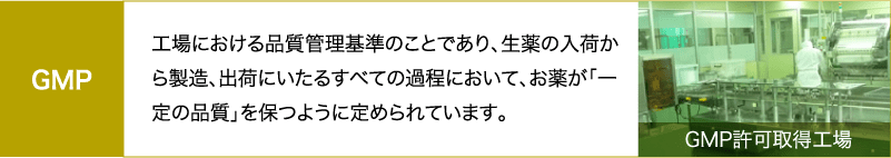GMP許可取得工場