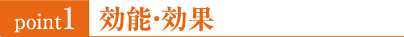 Point1:効能・効果